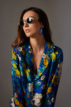CANCLINI FLORAL PRINT BLUE  SHIRT