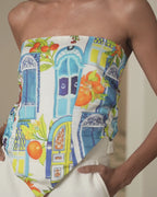 Citrus Bloom Corset Top